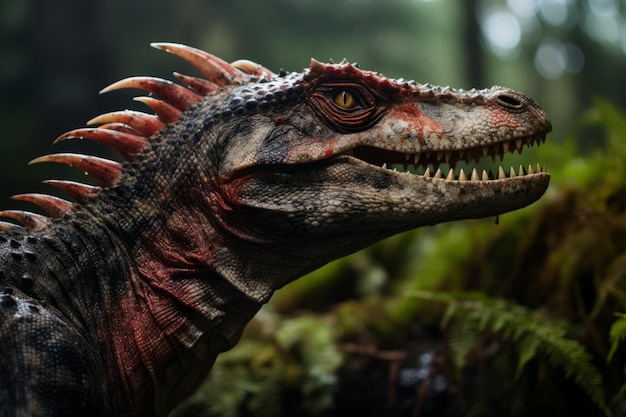 CloseUp of Spinosaurus Natural light Generative AI