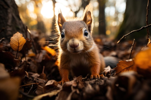 CloseUp of Squirrel in National Geographic Style AI Generated