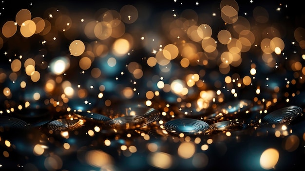 A CloseUp Of Starry Christmas LightsBright Background Background Hd