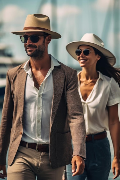 A closeup stock photo of a a woman and man