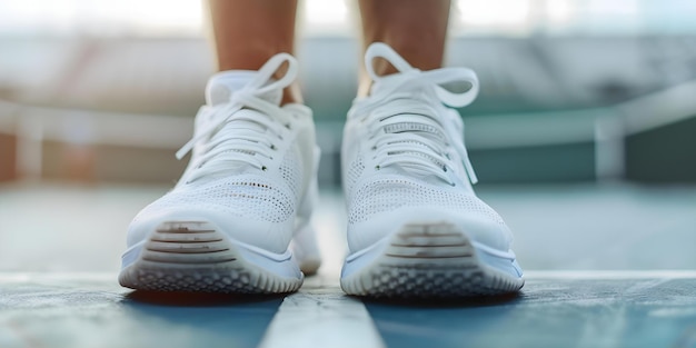 Closeup of stylish tennis gear and court textures at a club Concept Sports Photography Tennis Equipment Court Aesthetics Athletic Lifestyle Fashionable Sportswear