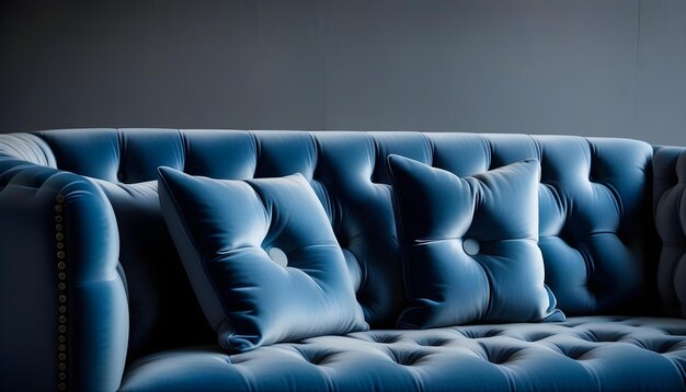 Photo a closeup of a stylishly decorated sofa with cushions and a throw blanket