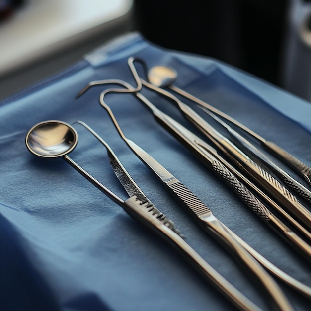 Photo a closeup of surgical instruments used in oral surgery