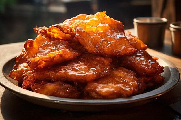 Closeup Tangy Imli Bread Pakora The popular fast food Bread picture image