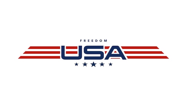 Closeup text Freedom America on holiday background, Nation Day of US