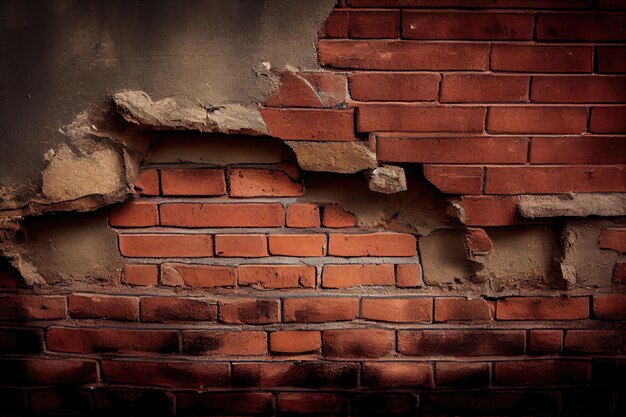 A closeup of the texture and detail in a rugged industrial brick wall