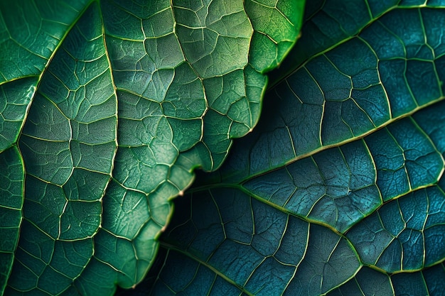 Closeup Texture of Green Leaves