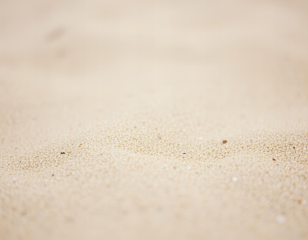 Photo closeup texture of soft pale beige sand highlighting grains and ripples