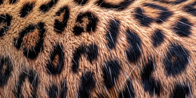 Photo closeup texture of tiger fur pattern in natural light