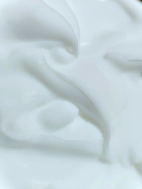 Closeup texture of white cosmetic cream