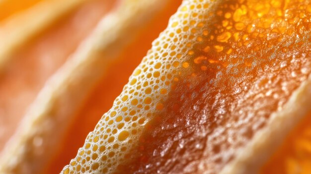 Photo closeup of textured orange rind showcasing intricate pores and vibrant color