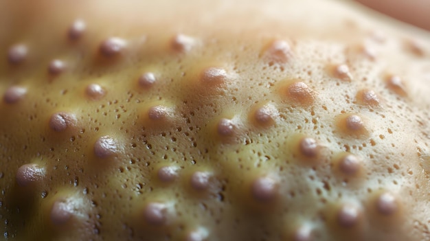 Photo closeup of a textured surface with bumps and pores