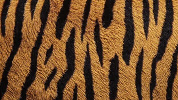 Photo closeup of tiger fur with black stripes on an orange background