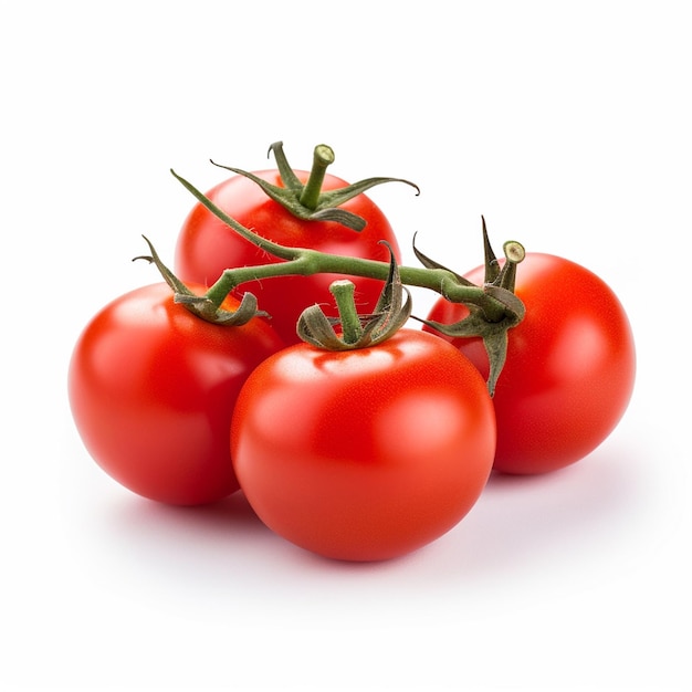 A closeup Tomato isolated on white background