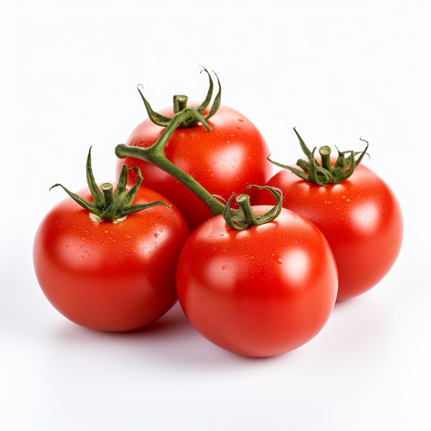 A closeup Tomato isolated on white background