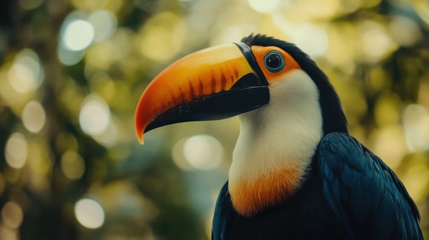 Photo closeup of a toucan with a large beak