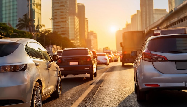 CloseUp of Traffic on a Busy Road