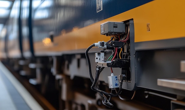 Photo a closeup of the trains regenerative braking system