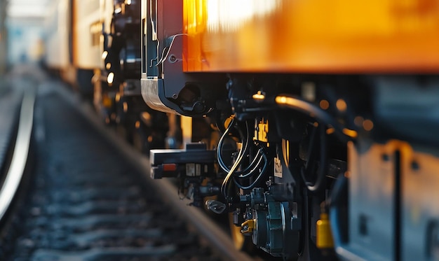 Photo a closeup of the trains regenerative braking system