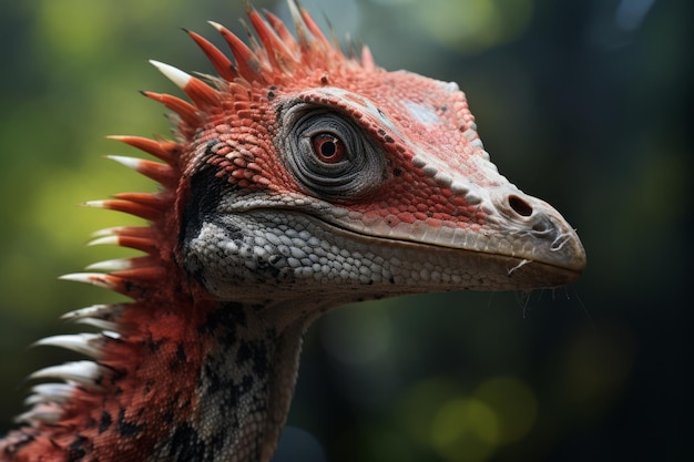 CloseUp of Troodon Natural light Generative AI