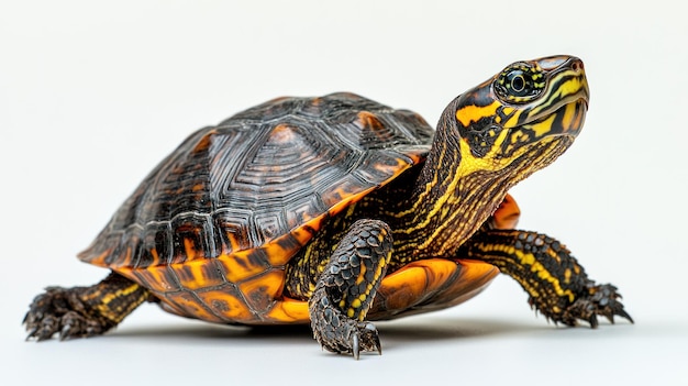 Closeup of a Turtle with a Beautiful Shell