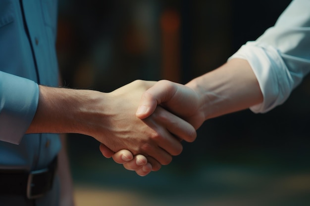 CloseUp of Two People Shaking Hands