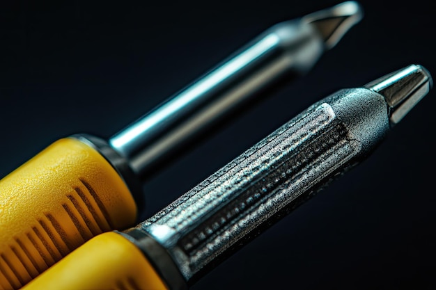 Closeup of two screwdrivers