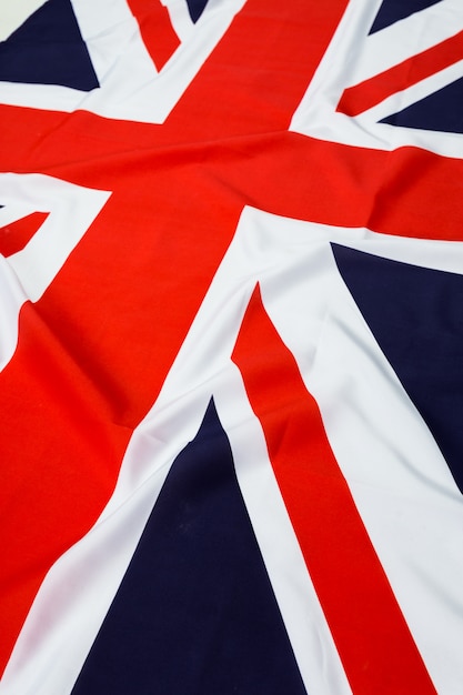 Closeup of Union Jack flag