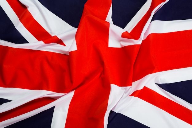 Closeup of Union Jack flag