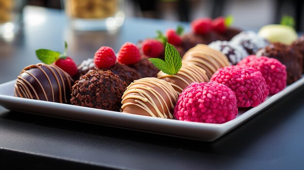 CloseUp of a Variety of Chocolate Treats