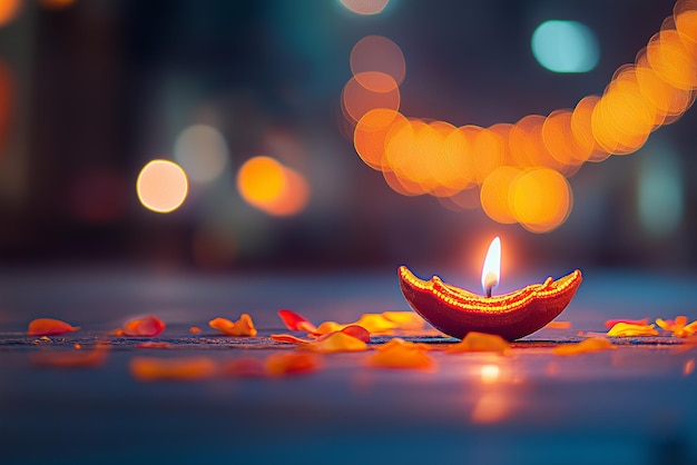 Photo closeup of vibrant diwali decorations