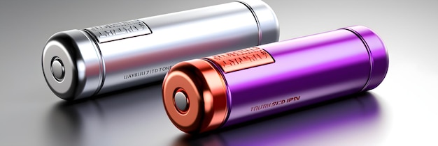 CloseUp View of AA Batteries Positioned Side by Side Power in Compact Form