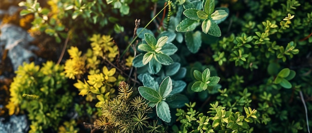 Closeup view of a diverse array of succulent plants showcasing their varied textures and green to yellow tones