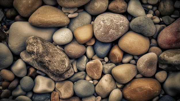 A CloseUp View of Diverse Pebbles