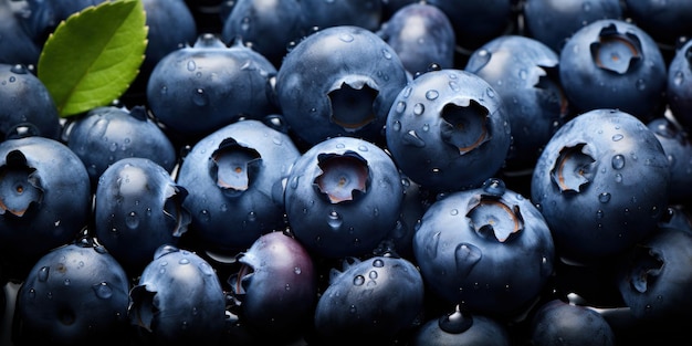 A Closeup View of Fresh Blueberries