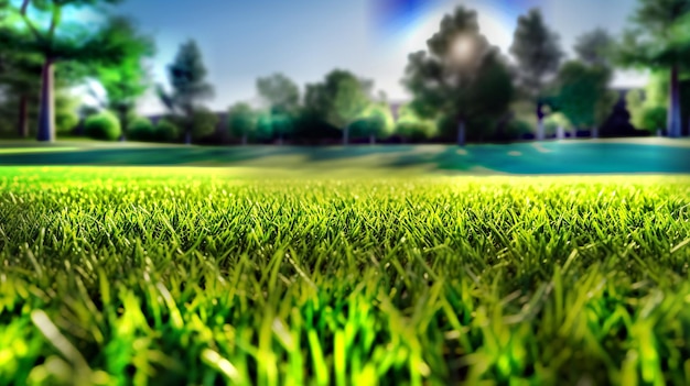 closeup view of a lawn