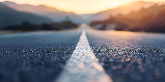 CloseUp View of an Open Road Ahead Family Road Trip on a Long Weekend Concept Road Trip Adventures Family Bonding Long Weekend Escapes Open Road Views Quality Time Together