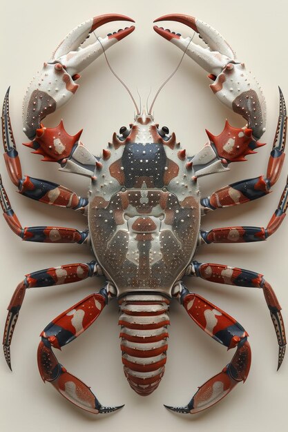 CloseUp View of a Red and White Crab