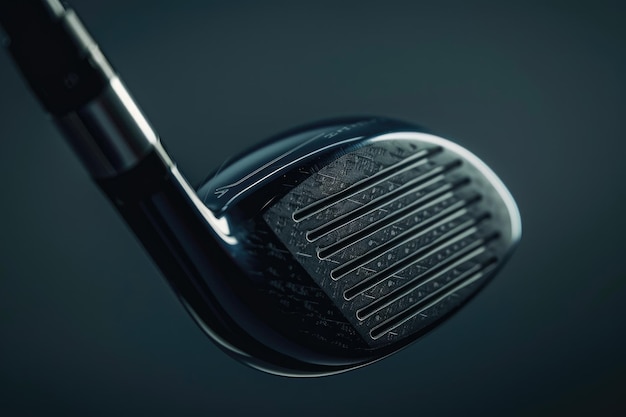 Closeup view set of the golf club with the ball