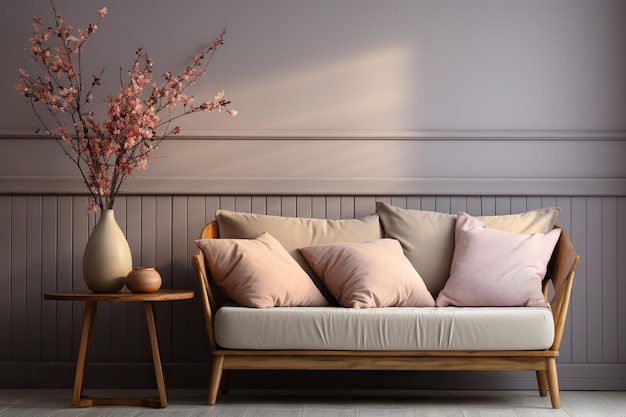 Closeup View of Textured Gray Sofa A Tactile and Modern Furniture Feature