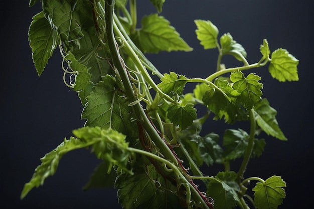 Closeup of a vine tendril