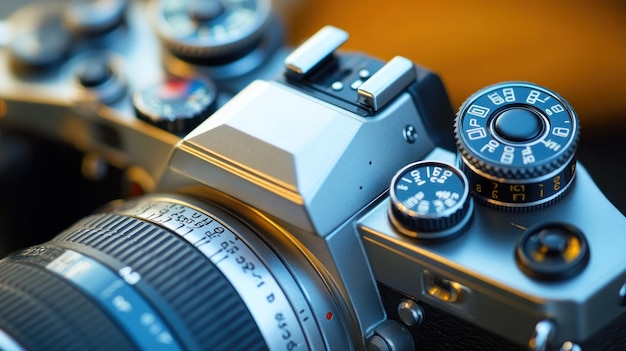 Closeup of a Vintage Camera