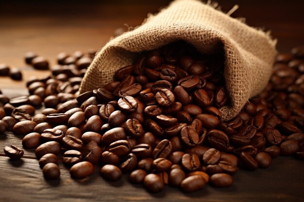 Closeup of a vintage coffee grinder with aromatic Americano beans inside