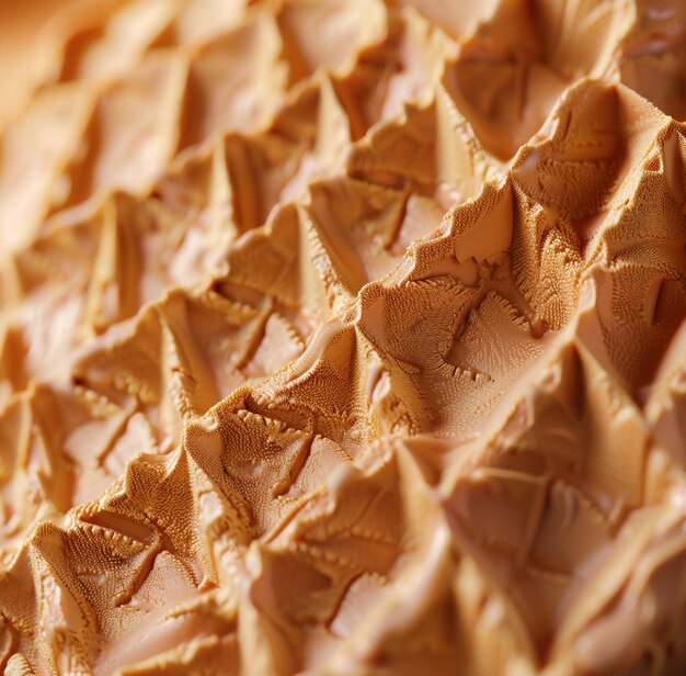 Photo closeup of waffle cone texture