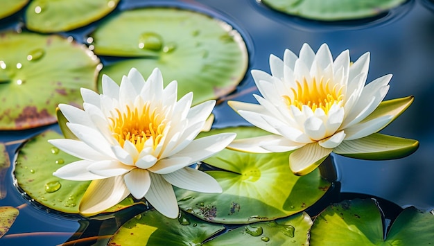 CloseUp of Water Lilies