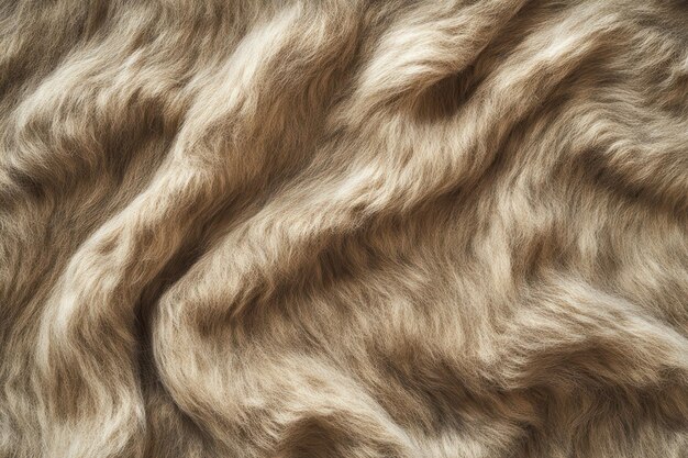 Photo closeup of wavy light brown fur