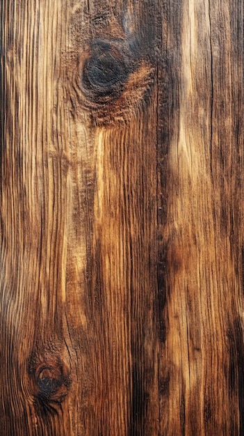 Photo closeup of weathered and knotty wood grain