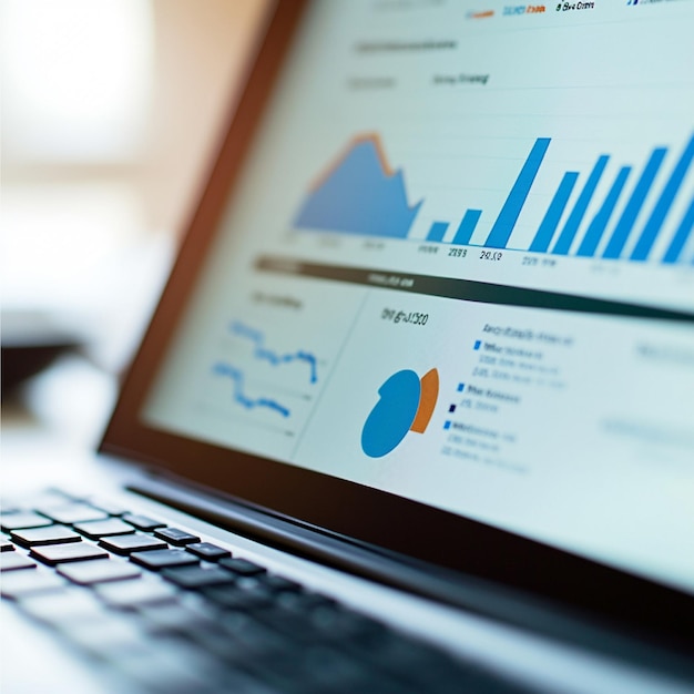 Photo a closeup of a websites analytics dashboard showing conversion rate trends and performance metrics