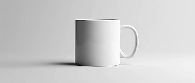 CloseUp of White Blank Mug Mockup Isolated