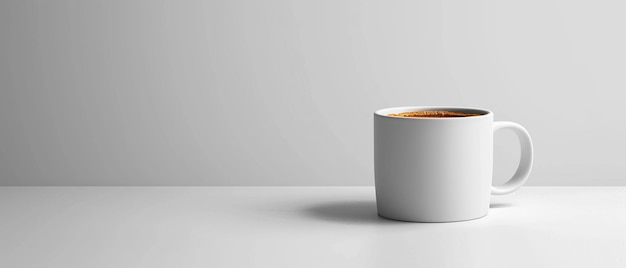 CloseUp of White Blank Mug Mockup Isolated